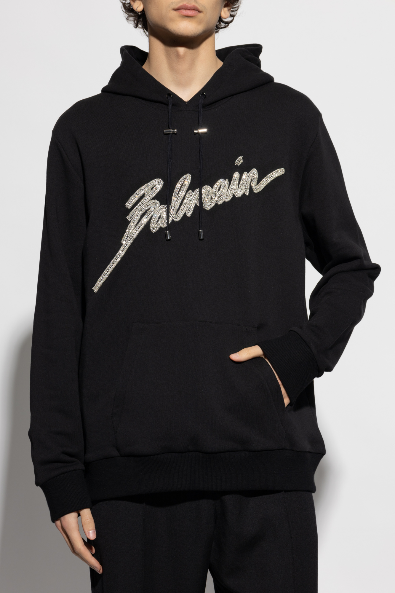 Balmain Sweatshirt with shimmering appliqués | Men's